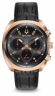 Bulova Mens Sport Curv Chronograph Black Leather 98A156 Bulova Mens Sport Curv Chronograph Black Leather 98A156