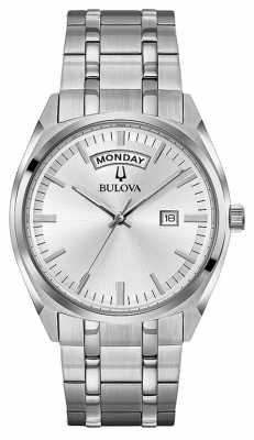 Bulova Mens Classic Stainless Steel Bracelet Silver Dial 96C127 Bulova Mens Classic Stainless Steel Bracelet Silver Dial 96C127