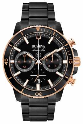 Bulova Mens Marine Star Black Chronograph Watch 98B302 Bulova Mens Marine Star Black Chronograph Watch 98B302