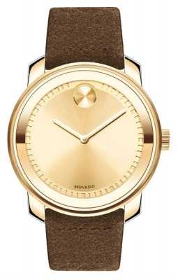 Movado Mens Bold Gold With Leather Strap 3600449 Movado Mens Bold Gold With Leather Strap 3600449