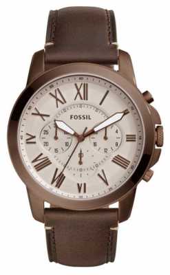 Fossil Mens Grant Chronograph Brown Leather Strap FS5344 Fossil Mens Grant Chronograph Brown Leather Strap FS5344