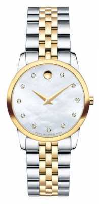 Movado Womans Museum Diamond Two Tone Watch 0606900 Movado Womans Museum Diamond Two Tone Watch 0606900