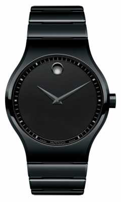 Movado Mens Black Ceramic Quartz Watch 0607047 Movado Mens Black Ceramic Quartz Watch 0607047