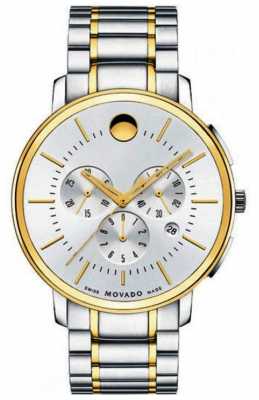 Movado Mens Thin Classic Chronograph Two Tone 0606887 Movado Mens Thin Classic Chronograph Two Tone 0606887