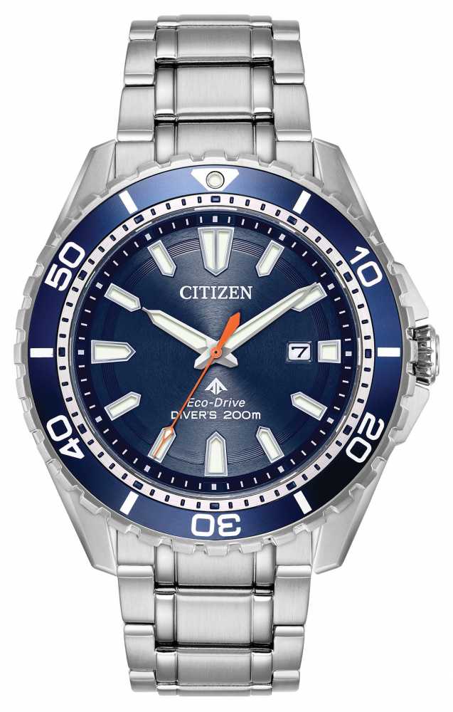 citizen promaster diver blue rubber strap watch