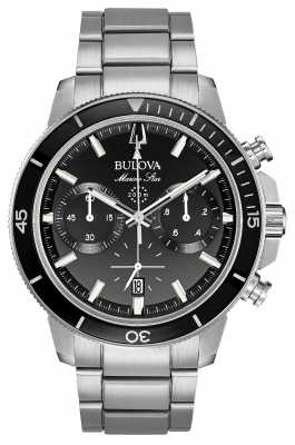Bulova Mens Marine Star Black Chronograph Watch 96B272 Bulova Mens Marine Star Black Chronograph Watch 96B272