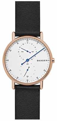 Skagen Mens Signatur Black Leather Strap SKW6390 Skagen Mens Signatur Black Leather Strap SKW6390