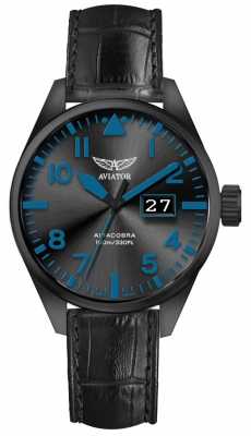 Aviator Mens Airacobra P42 Black Leather Strap Black Dial V.1.22.5.188.4 Aviator Mens Airacobra P42 Black Leather Strap Black Dial V.1.22.5.188.4