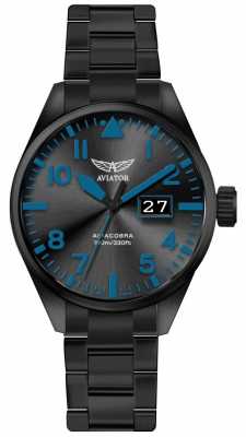 Aviator Mens Airacobra P42 Black PVD Plated Bracelet Black Dial V.1.22.5.188.5 Aviator Mens Airacobra P42 Black PVD Plated Bracelet Black Dial V.1.22.5.188.5