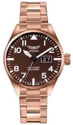 Aviator Mens Airacobra P42 Brown PVD Plated Bracelet Brown Dial V.1.22.2.151.5 Aviator Mens Airacobra P42 Brown PVD Plated Bracelet Brown Dial V.1.22.2.151.5
