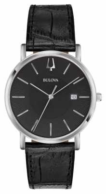 Bulova Mens Classic Black Leather 96B283 Bulova Mens Classic Black Leather 96B283