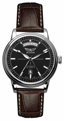Aviator Mens Douglas Brown Leather Strap Black Dial V.3.20.0.142.4 Aviator Mens Douglas Brown Leather Strap Black Dial V.3.20.0.142.4