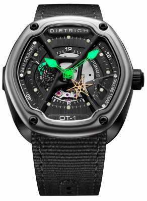 Dietrich Organic Time Satin Black Case Black Fabric Strap OT-1 Dietrich Organic Time Satin Black Case Black Fabric Strap OT-1