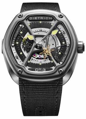 Dietrich Organic Time Satin Steel Case Black Fabric Strap OT-3 Dietrich Organic Time Satin Steel Case Black Fabric Strap OT-3