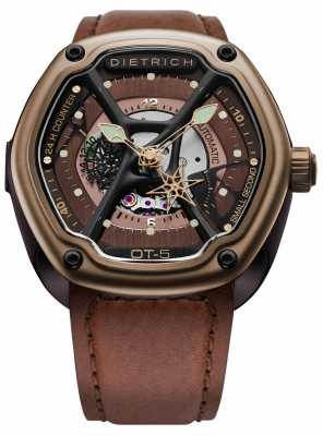 Dietrich Organic Time Bronze PVD Plated Case Brown Strap OT-5 Dietrich Organic Time Bronze PVD Plated Case Brown Strap OT-5