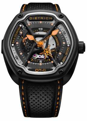 Dietrich Organic Time Black PVD Plated Case Black Strap OT-6 Dietrich Organic Time Black PVD Plated Case Black Strap OT-6