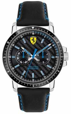 Scuderia Ferrari Turbo Black Leather Strap 0830448 Scuderia Ferrari Turbo Black Leather Strap 0830448