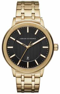 Armani Exchange Mens Gold Tone Metal Bracelet AX1456 Armani Exchange Mens Gold Tone Metal Bracelet AX1456