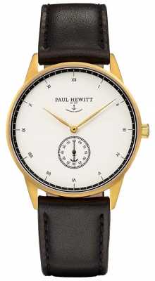 Paul Hewitt Unisex Signature Black Leather Strap PH-M1-G-W-2M Paul Hewitt Unisex Signature Black Leather Strap PH-M1-G-W-2M