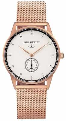 Paul Hewitt Unisex Signature Rose Gold Tone Mesh Bracelet PH-M1-R-W-4M Paul Hewitt Unisex Signature Rose Gold Tone Mesh Bracelet PH-M1-R-W-4M