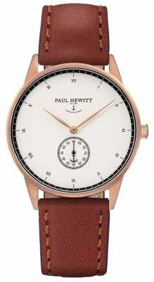 Paul Hewitt Unisex Signature Brown Leather Strap PH-M1-R-W-1M Paul Hewitt Unisex Signature Brown Leather Strap PH-M1-R-W-1M