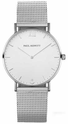 Paul Hewitt Unisex Sailor Silver Steel Mesh Bracelet PH-SA-S-SM-W-4M Paul Hewitt Unisex Sailor Silver Steel Mesh Bracelet PH-SA-S-SM-W-4M