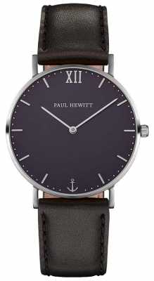 Paul Hewitt Unisex Sailor Black Leather Strap PH-SA-S-SM-B-2M Paul Hewitt Unisex Sailor Black Leather Strap PH-SA-S-SM-B-2M