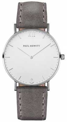 Paul Hewitt Unisex Sailor Grey Leather Strap PH-SA-S-ST-W-13M Paul Hewitt Unisex Sailor Grey Leather Strap PH-SA-S-ST-W-13M