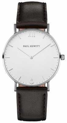 Paul Hewitt Unisex Sailor Black Leather Strap PH-SA-S-SM-W-2M Paul Hewitt Unisex Sailor Black Leather Strap PH-SA-S-SM-W-2M
