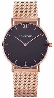 Paul Hewitt Unisex Sailor Rose Gold Mesh Bracelet PH-SA-R-ST-B-4M Paul Hewitt Unisex Sailor Rose Gold Mesh Bracelet PH-SA-R-ST-B-4M