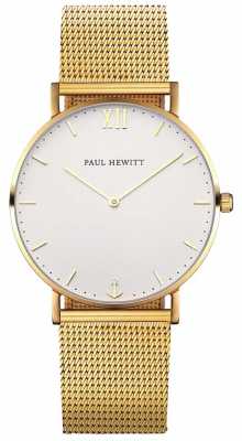 Paul Hewitt Unisex Sailor Gold Mesh Strap PH-SA-G-SM-W-4M Paul Hewitt Unisex Sailor Gold Mesh Strap PH-SA-G-SM-W-4M