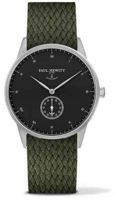 Paul Hewitt Unisex Signature Olive Fabric Strap PH-M1-S-B-20M Paul Hewitt Unisex Signature Olive Fabric Strap PH-M1-S-B-20M