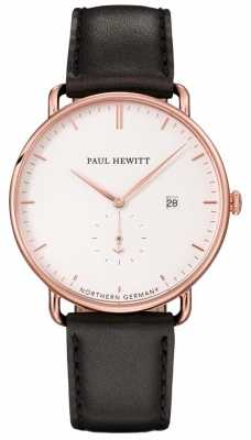 Paul Hewitt Unisex The Grand Atlantic Black Leather Strap PH-TGA-R-W-2M Paul Hewitt Unisex The Grand Atlantic Black Leather Strap PH-TGA-R-W-2M