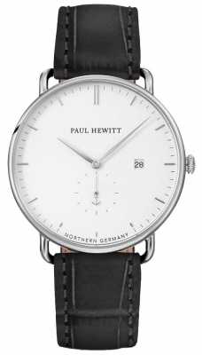 Paul Hewitt Unisex The Grand Atlantic Black Leather Strap PH-TGA-S-W-15M Paul Hewitt Unisex The Grand Atlantic Black Leather Strap PH-TGA-S-W-15M