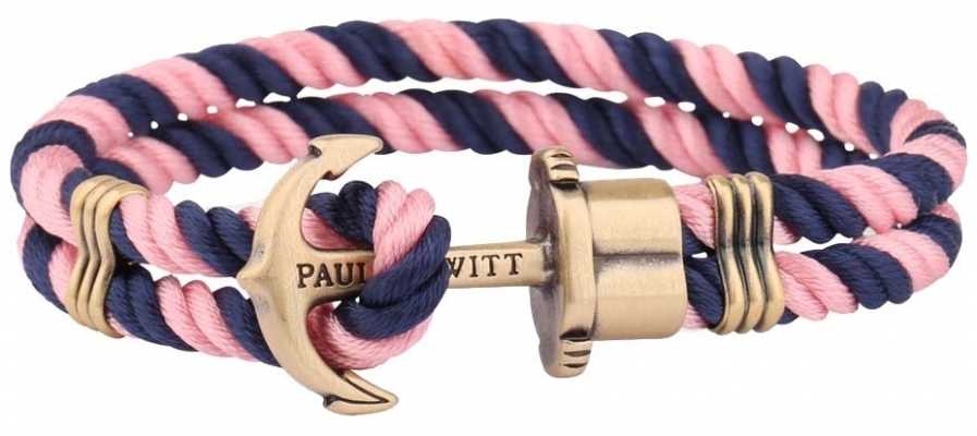 Paul Hewitt Jewellery Phrep Brass Anchor Navy And Pink Nylon Bracelet Large PH-PH-N-NLP-L Paul Hewitt Jewellery Phrep Brass Anchor Navy And Pink Nylon Bracelet Large PH-PH-N-NLP-L