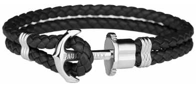 Paul Hewitt Jewellery Phrep Silver Anchor Black Leather Bracelet Large PH-PH-L-S-B-L Paul Hewitt Jewellery Phrep Silver Anchor Black Leather Bracelet Large PH-PH-L-S-B-L