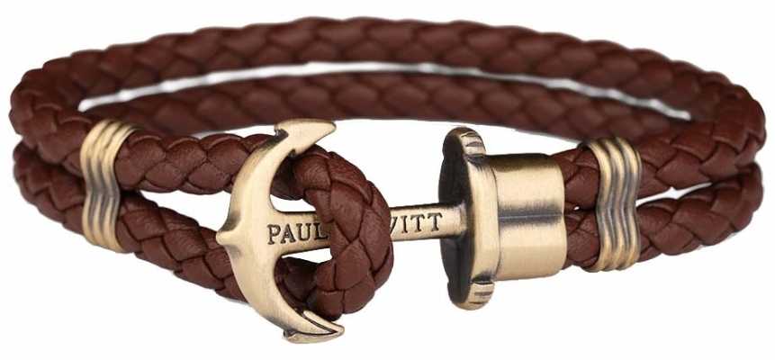 Paul Hewitt Jewellery Phrep Brass Anchor Brown Leather Bracelet XX Large PH-PH-L-M-BR-XXL Paul Hewitt Jewellery Phrep Brass Anchor Brown Leather Bracelet XX Large PH-PH-L-M-BR-XXL