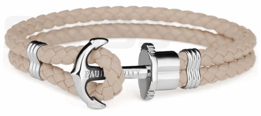 Paul Hewitt Jewellery Phrep Silver Anchor Hazlenut Leather Bracelet Large PH-PH-L-S-H-L Paul Hewitt Jewellery Phrep Silver Anchor Hazlenut Leather Bracelet Large PH-PH-L-S-H-L