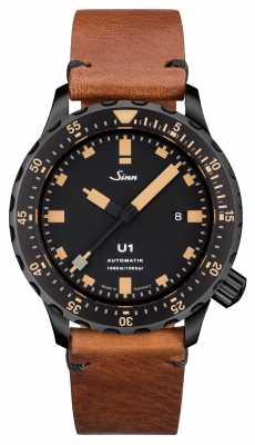 Sinn U1 S E U-Boat Steel Vintage Brown Leather V-Stitch 1010.023 Sinn U1 S E U-Boat Steel Vintage Brown Leather V-Stitch 1010.023