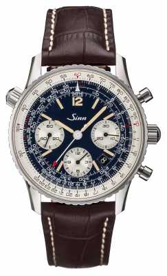 Sinn 903 St B E Nav Chrono Dark Brown Alligator Embossed Leather 903.045 Sinn 903 St B E Nav Chrono Dark Brown Alligator Embossed Leather 903.045