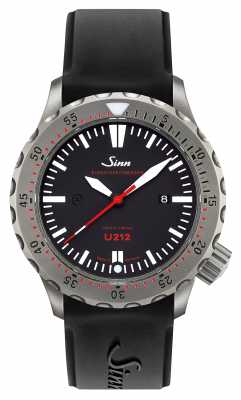 Sinn U212 EZM 16 Mission Timer U-Boat Steel Black Silicone Strap 212.040 Sinn U212 EZM 16 Mission Timer U-Boat Steel Black Silicone Strap 212.040