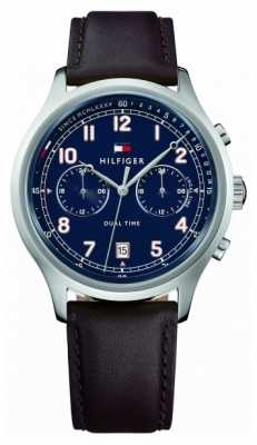 Tommy Hilfiger Mens Emerson Leather Strap Watch 1791385 Tommy Hilfiger Mens Emerson Leather Strap Watch 1791385