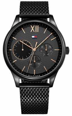 Tommy Hilfiger Mens Damon Black IP Mesh Watch 1791420 Tommy Hilfiger Mens Damon Black IP Mesh Watch 1791420