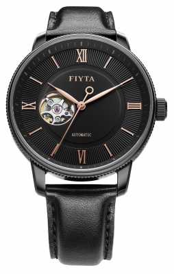 FIYTA Mens Photographer Black Leather Auto Watch GA860013.BBB FIYTA Mens Photographer Black Leather Auto Watch GA860013.BBB