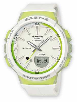 Casio Womens Baby-G Step Tracker Green/white Watch BGS-100-7A2ER Casio Womens Baby-G Step Tracker Green/white Watch BGS-100-7A2ER