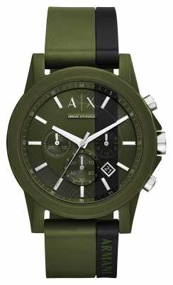 Armani Exchange Mens Green Chronograph Watch AX1333 Armani Exchange Mens Green Chronograph Watch AX1333