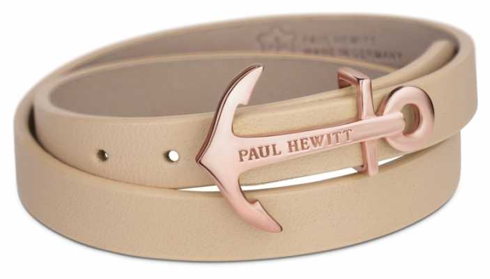 Paul Hewitt Jewellery Northbound Rose Gold Anchor Hazlenut Leather Bracelet Small PH-WB-R-22S Paul Hewitt Jewellery Northbound Rose Gold Anchor Hazlenut Leather Bracelet Small PH-WB-R-22S