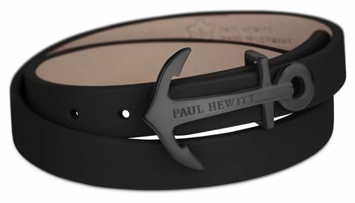Paul Hewitt Jewellery Northbound Black Anchor Black Leather Bracelet Large PH-WB-B-2M Paul Hewitt Jewellery Northbound Black Anchor Black Leather Bracelet Large PH-WB-B-2M