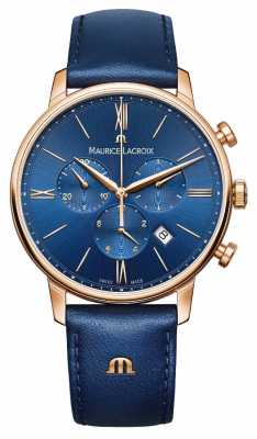 Maurice Lacroix Eliros Chronograph Blue And Gold Watch EL1098-PVP01-411-1 Maurice Lacroix Eliros Chronograph Blue And Gold Watch EL1098-PVP01-411-1