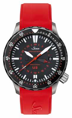 Sinn U2 SDR U-BOAT STEEL MISSION TIMER DIVER RED SILICONE 1020.040 Sinn U2 SDR U-BOAT STEEL MISSION TIMER DIVER RED SILICONE 1020.040